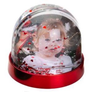 SNEKUGLE METALIC RD HJERTE