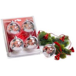 JULEHNGER KUGLE KLAR 8 CM  4 STK