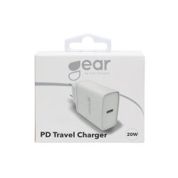 GEAR Lader 220V 1xUSB-C PD 20W Kabel Lightning til USB-C