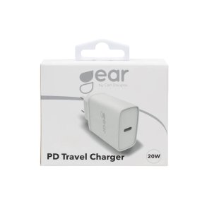 GEAR Lader 220V 1xUSB-C PD 20W Kabel Lightning til USB-C