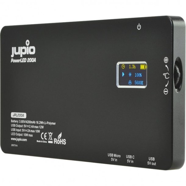 Jupio PowerLED 200 built-in Powerbank